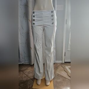Per Se White Sailor-Style Wide Leg Pants